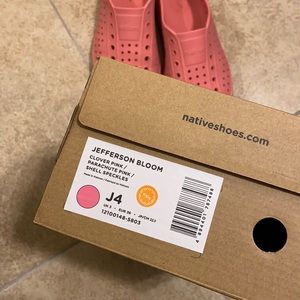 native shoes |kids| Jefferson Bloom | Clover Pink/Parachute Pink/Shell Speckles